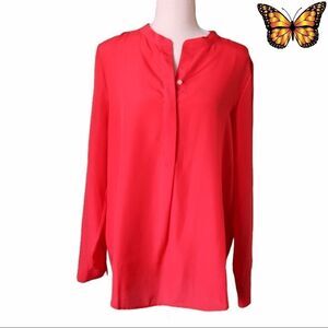 J.CREW Factory Band Collar Blouse Size Medium